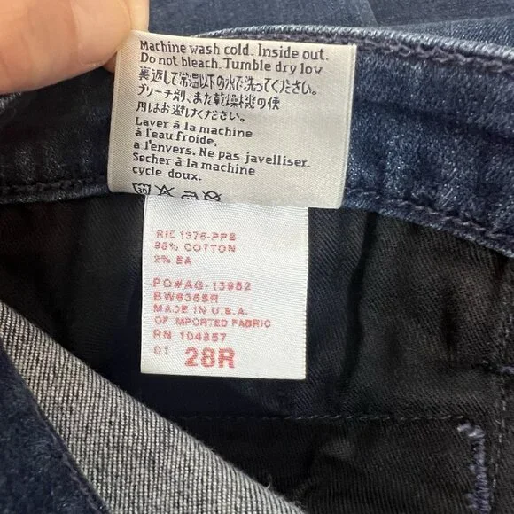 AG Adriano Goldschmied Jeans Womens 28 R Blue The Zip Skinny Zipper Stretch - Picture 4 of 16